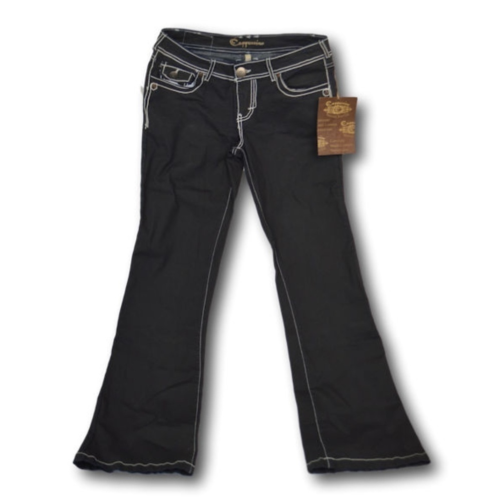 New CAPPUCCINO Vintage Jean Co Embroidered